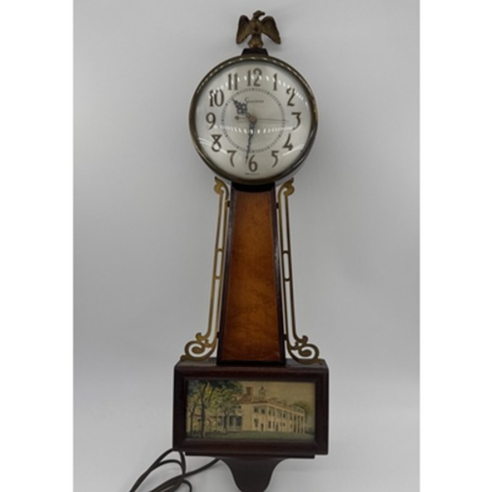 Vintage 40s Sessions Banjo Clock Quartz Mt. Vernon Model 2W Restored Works